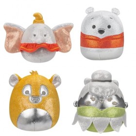 Squishmallows Pack de 4 Peluches Original Disney100 de 12,5 cm - Petite Peluche Ultra Douce Jazwares Officielle
