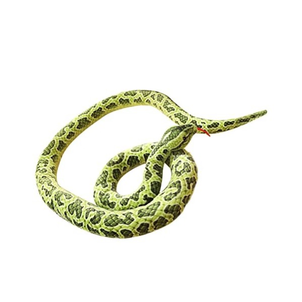 en Peluche Géant Serpent Animal en Peluche Jouet Serpent Modèle Effrayant Python Serpent Poupée Drôle Zoo Animal Corps Oreill