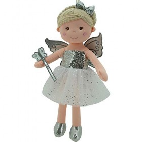 Sweety Toys 11797 Poupée en Tissu Fée Peluche Princesse 45 cm Argent