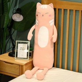Dessin animé Long Chat Tapis de Couchage Oreiller Mignon Chat Jambes Peluche Jouets pour Enfants Fille Cadeau d’Anniversaire 