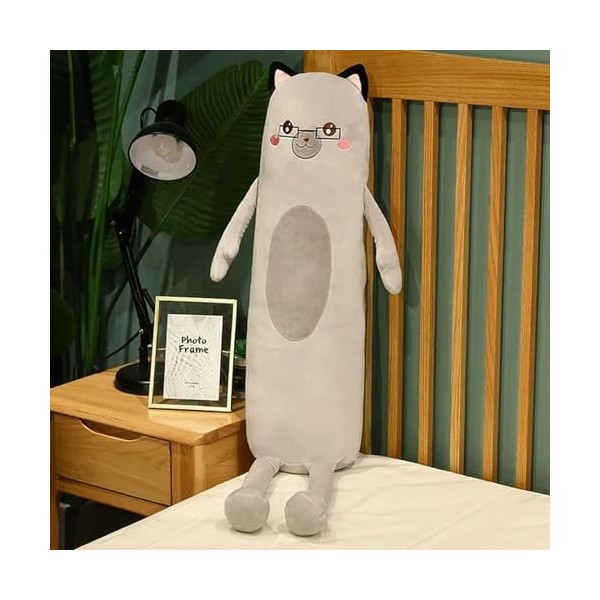 Dessin animé Long Chat Tapis de Couchage Oreiller Mignon Chat Jambes Peluche Jouets pour Enfants Fille Cadeau d’Anniversaire 