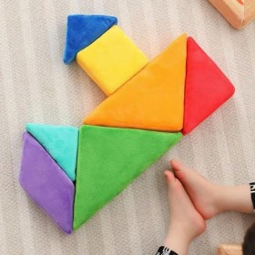 Créatif Tangram Peluche Jouets en Peluche Enfants Puzzle Peluche Poupée Jouets Drôle Kawaii Cadeaux pour Enfants Anniversaire