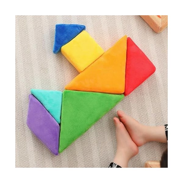Lot De 10 Tangrams En Bois Pour Enfants - Jeu éducatif à Partir De 4 Ans - Cadeau Créatif école, Crèche, Anniversaire