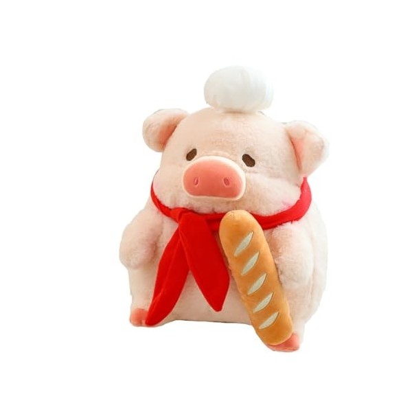 SNUFF Jouet en Peluche Poupée de Cochon Mignonne en Forme de Pain de Chef, Oreiller de Couchage, Toast Gourmand, Jambe de Coc