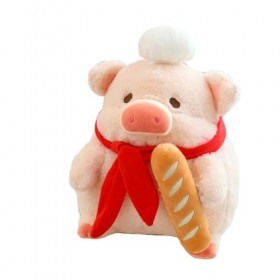 Jouets en peluche Poupée de cochon mignonne en forme de pain de Chef, oreiller de couchage, Toast gourmand, jambe de cochon, 