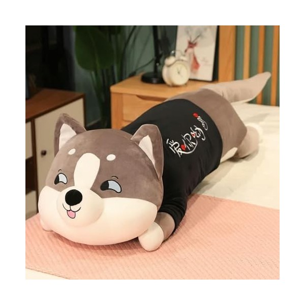 Énorme Mignon Chien Husky Peluche Jouet Kawaii Husky Oreiller Peluche Animal poupée Cadeau de Noël pour Les Enfants 70cm 1