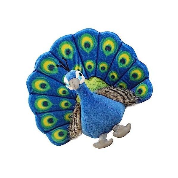 ibasenice Paon en Peluche Jouet Enfants Paon Jouet Animaux en Peluche Poupée Paon Figurine Animaux en Peluche Solaire Opposés