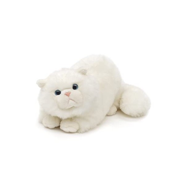 Uni-Toys - Chat Persan Gris, couché - 31 cm Longueur - Chat en Peluche - Peluche, Doudou