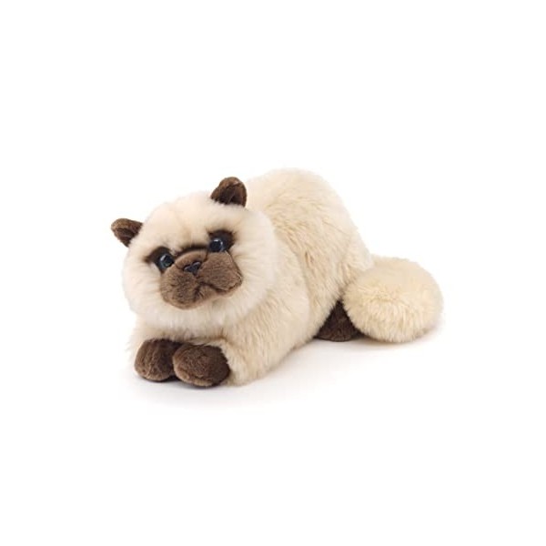 Uni-Toys - Chat Persan Gris, couché - 31 cm Longueur - Chat en Peluche - Peluche, Doudou