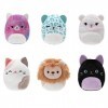 Squishville- Lot de 6 Petits câlins Peluche, SQM0330, Multicolore