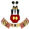 MYRISAM Déguisement de Mickey pour 1er Anniversaire Bébé Cake Smash Photo Prop Carnaval Halloween Costume Bloomers Noeud Papi