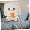 ibasenice Jouet pour Animaux Lapin en Peluche Lapin Blanc Peluches Lapin Peluches pour Bébés Lapin Pelucheux Lapin De Jade La