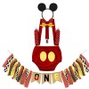 MYRISAM Déguisement de Mickey pour 1er Anniversaire Bébé Cake Smash Photo Prop Carnaval Halloween Costume Bloomers Noeud Papi