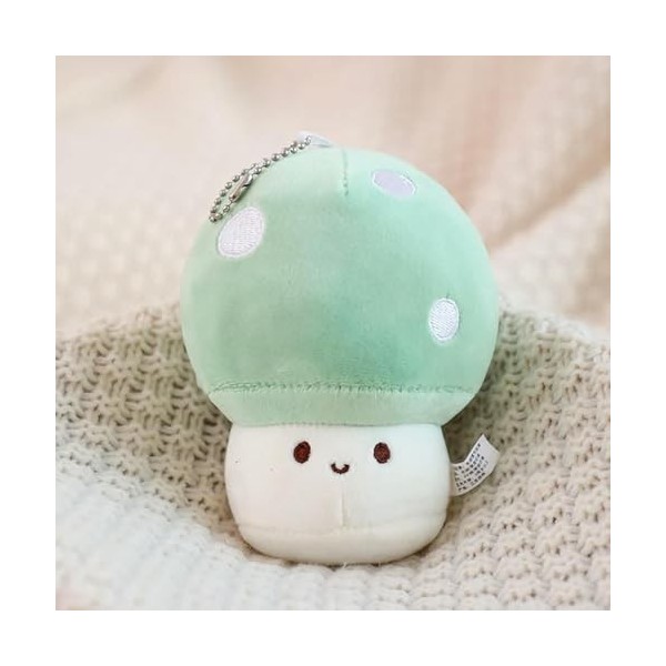 Kawaii coloré Champignon en Peluche Porte-clés Sac Pendentif Jouet en Peluche Mignon en Peluche Plante Shiitake Champignon Pe