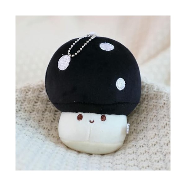 Kawaii coloré Champignon en Peluche Porte-clés Sac Pendentif Jouet en Peluche Mignon en Peluche Plante Shiitake Champignon Pe