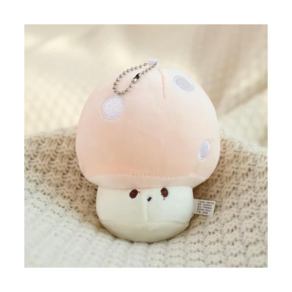 Kawaii coloré Champignon en Peluche Porte-clés Sac Pendentif Jouet en Peluche Mignon en Peluche Plante Shiitake Champignon Pe