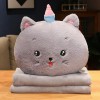 NOpinz Mignon Lapin Chat Ours Shiba Chien Jouet canapé en Peluche Coussin Dessin animé Animal Peluche Main Chauffe-Oreiller C