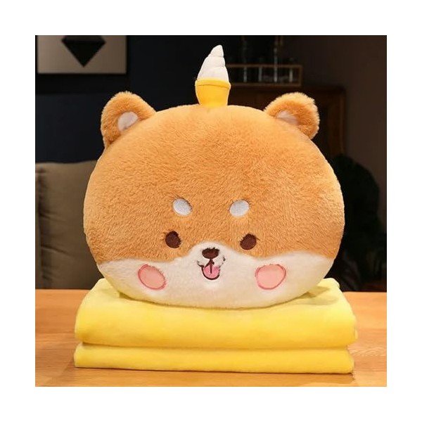 NOpinz Mignon Lapin Chat Ours Shiba Chien Jouet canapé en Peluche Coussin Dessin animé Animal Peluche Main Chauffe-Oreiller C