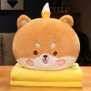 NOpinz Mignon Lapin Chat Ours Shiba Chien Jouet canapé en Peluche Coussin Dessin animé Animal Peluche Main Chauffe-Oreiller C
