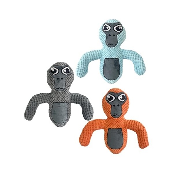 Gorille de 24,9 cm : peluche mignonne, poupée gorille à collectionner, jouet confortable orang-outan super doux, jouet sensor