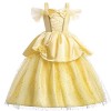 Petites Filles Princesse Belle Costume Off épaule par Couches Dress Up 7-8T 