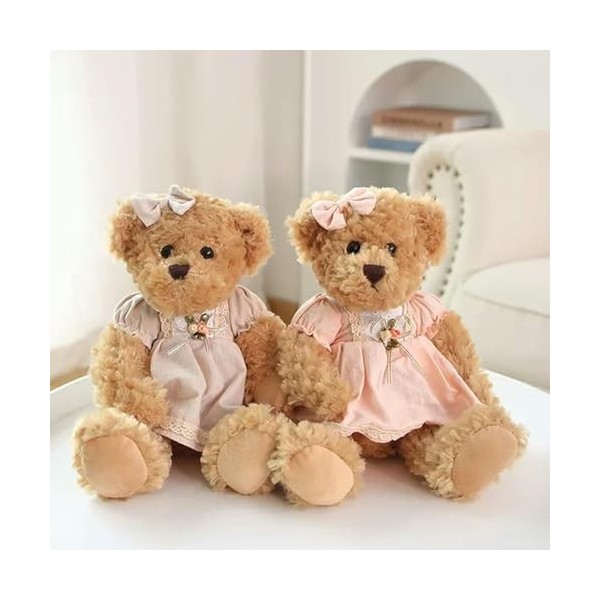 SaruEL Mignon Ours en Peluche Peluche Animal Oreiller poupée Enfants Fille Anniversaire Cadeau de Noël 26cm 10