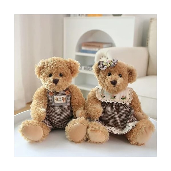 SaruEL Mignon Ours en Peluche Peluche Animal Oreiller poupée Enfants Fille Anniversaire Cadeau de Noël 26cm 10