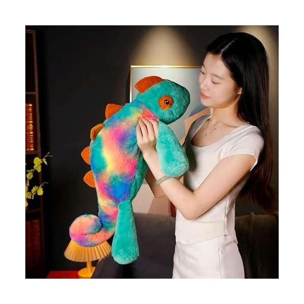 SaruEL Peluche Caméléon Doux Jouet Enfants Peluche Kawaii Caméléon Jouet Oreiller Fille Enfants Jouet Cadeau De Noël 65cm 1