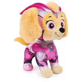 Paw Patrol: The Mighty Kinofilm Skye Super Héros Peluche 30 cm avec uniforme pailleté et cape pour tout-petits