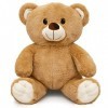 MilaBoo® Ours en Peluche Tout Doux, Grand 35 cm I Doudou bébé en Beige avec Carte Postale I Ours en Peluche conçu avec Amour 