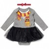 Harry Potter Body Naissance Hermione avec Jupe en Tutu - Robe avec Manches Longues - Costume de Carnival - Bébé Fille 3-6 Moi