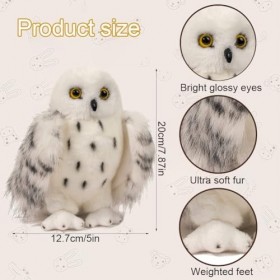 Tkcumwcz Hibou Harry Peluche, Jouet de Hibou Animal en Peluche, Potter Peluche de Enfants, Owl Plush Toy Cadeau pour Fans Enf