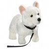 Carl Dick Peluche Chien de Berger Blanc Assis avec Laisse de Chien, 26cm 3485