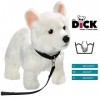 Carl Dick Peluche Chien de Berger Blanc Assis avec Laisse de Chien, 26cm 3485