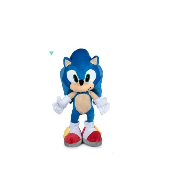 Play by Play Peluche Sonic The hedgegog XXL 70 cm Licence officielle, Bleu/blanc, Talla única, Sonic the Hedgegog