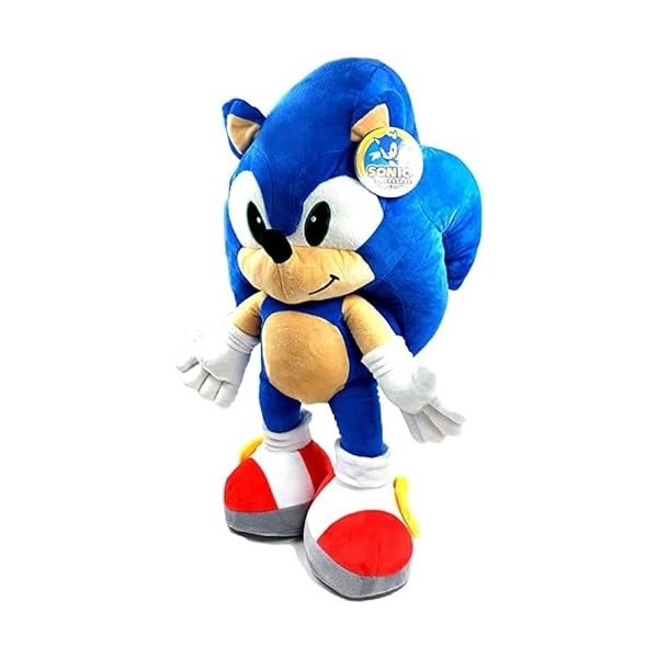 Play by Play Peluche Sonic The hedgegog XXL 70 cm Licence officielle, Bleu/blanc, Talla única, Sonic the Hedgegog