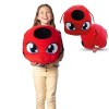 Miraculous Ladybug - Tikki - Oreiller en Peluche de 40cm - Jouet en Peluche Extra Douce - pour Enfants - avec Une Grande Poch