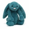 Jellycat Bashful Mineral Blue Bunny Medium - L: 9 cm x l: 12 cm x h: 31 cm