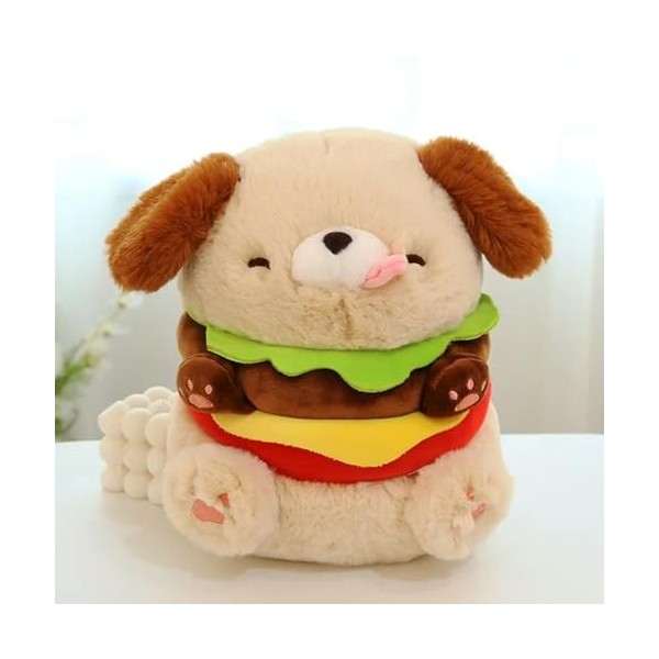 EacTEL Drôle Hamburger Chien Oreiller en Peluche Hot-Dog Nourriture en Peluche Pain Peluche poupée Maison canapé Tapis de Sol