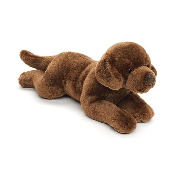 Uni-Toys - Labrador Marron, couché - 40 cm Longueur - Chien en Peluche - Doudou