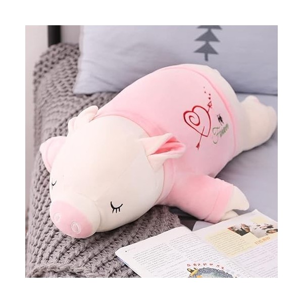 DHESSO 60 cm-100 cm Mignon Cochon en Peluche Oreiller poupée Fille Grande poupée Doux Coussin pour créer Chambre décoration B