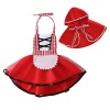 MYRISAM Bébé Filles Princesse Costume de Petit chaperon Rouge avec Cape Conte de Fée Robe de Carnaval Déguisements Cartoon Co