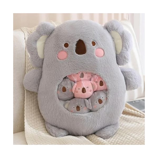 NOpinz Nouveau Sac De Pudding en Peluche Sac De Bonbons Mini Balle Lapin Koala Ours Dinosaure Poupée Animal Peluche Coussin C