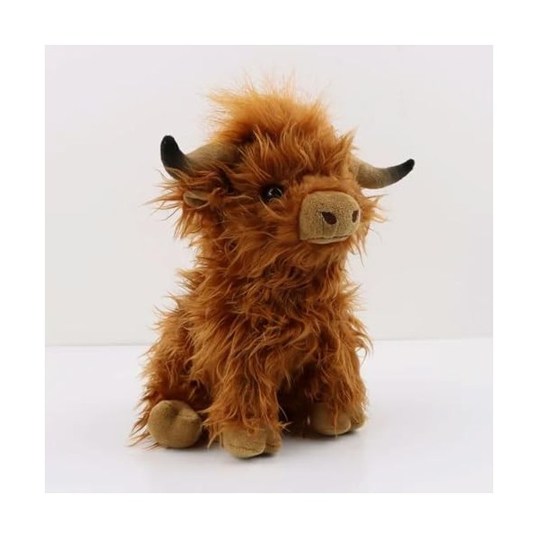 Crémeux Highland Peluche Jouet Vache en Peluche Animal Cadeau D’Anniversaire pour Enfants Garçon Cadeau De Noël 25CM 1