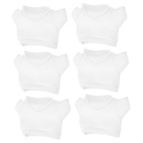 ibasenice 6 Pièces Poupée Vêtements Animal en Peluche Vêtements De Base T-Shirt Ours Blanc Vêtements Animal en Peluche T-Shir