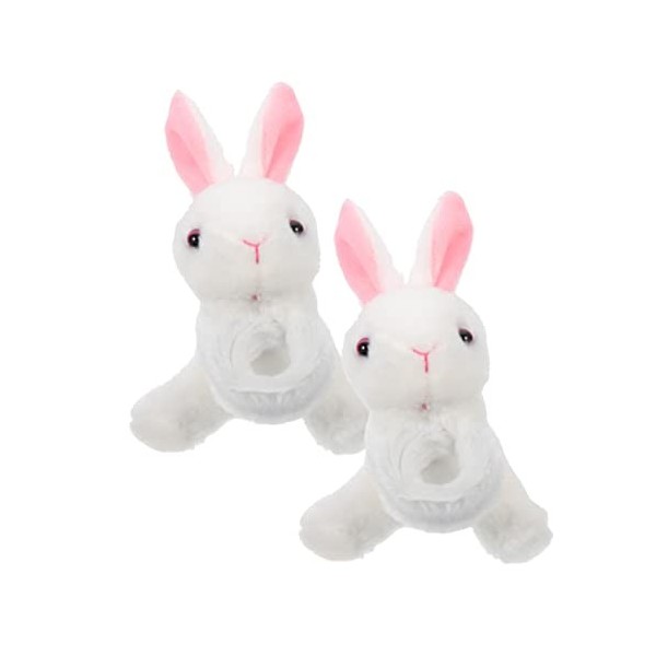 ibasenice 2 Pièces Pop Cercle Bracelet Jouets pour Enfants Lapin Jouets pour Lapins Enfant Boucles doreilles en Peluche Figu