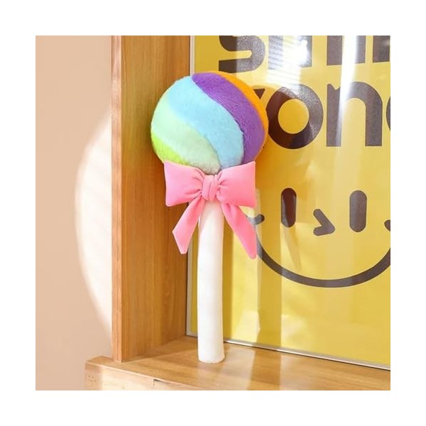SaruEL Drôle Arc en Ciel Sucette Peluche Jouet coloré Bonbons en Peluche Oreiller Boule Jouet en Peluche pour Enfants Fille C