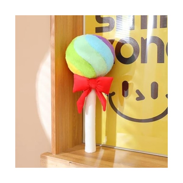 SaruEL Drôle Arc en Ciel Sucette Peluche Jouet coloré Bonbons en Peluche Oreiller Boule Jouet en Peluche pour Enfants Fille C