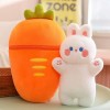 EacTEL Kawaii Peluche Jouet Lapin en Peluche Cochon caché dans Carotte Fraise Sac Fruits créatifs taiyaki Oreiller Jouet Enfa