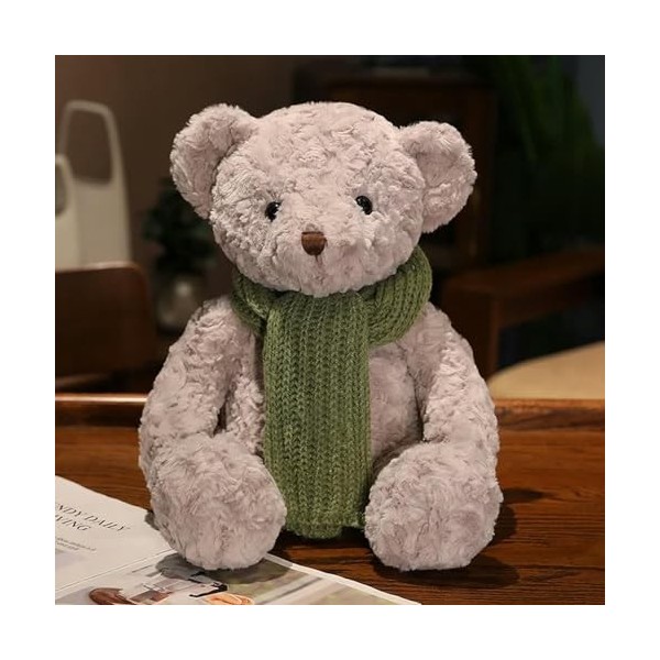 SaruEL Kawaii Ours en Peluche Jouet Poupée Animal en Peluche Ours en Peluche avec Écharpe pour Enfants Filles Copines Cadeaux